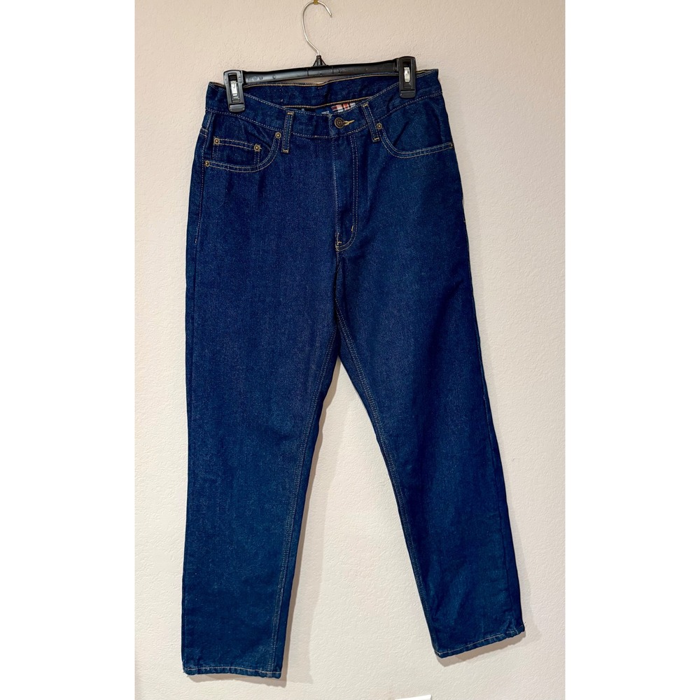 Flannel Vintage Denim Jeans Dark Wash Classic Fit Mens Size 30x32‎
